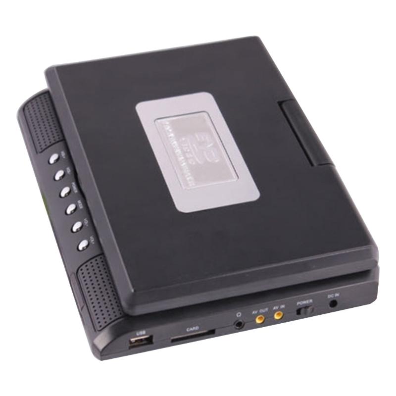 Portable DVD Player 7'' Screen for W/ AV Cable TV Projector Function Support USB Flash Drive SD Card Support AV-in/Out