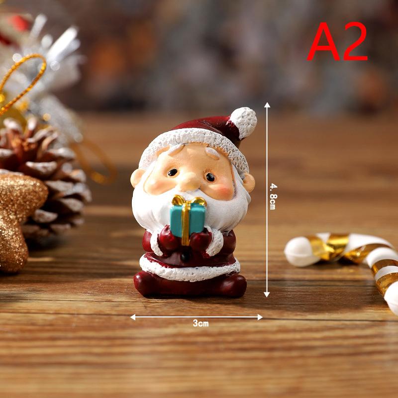 Resin Christmas Decorative Ornaments Animal Modeling Christmas Gifts Desktop Ornaments Resin Crafts Daily Gift Giving Figurines