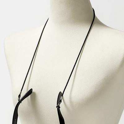 12-piece Black Glasses Strap Set, Glasses Cleaner, Sunglasses Strap Necklace