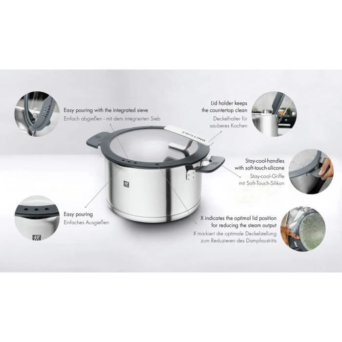 ZWILLING Simplify - Ensemble de Casseroles (4 Pièces) - Acier Inoxydable