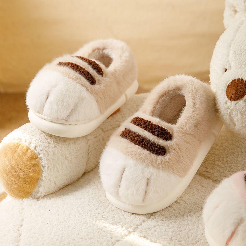 Módní nové chlupaté pantofle s kočičími tlapkami pro ženy, novinka, pantofle s kočičími tlapkami, nadýchané koťátka, domácí pantofle, dámské kawaii anime drápové pantofle