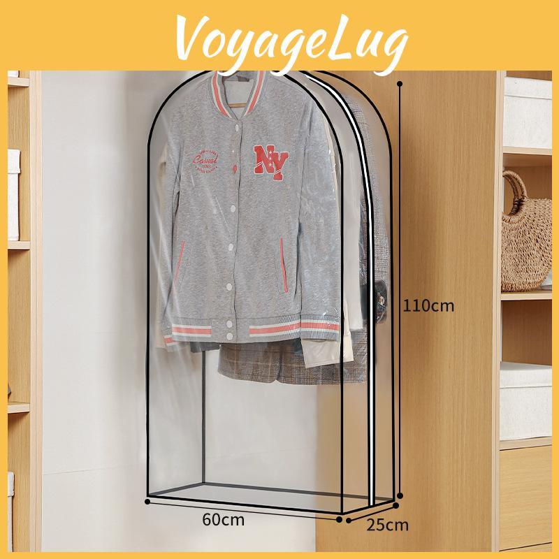 Simplified Wardrobe Clothes Cover Peva Transparent Garment Bag For Indoor Closet Organization