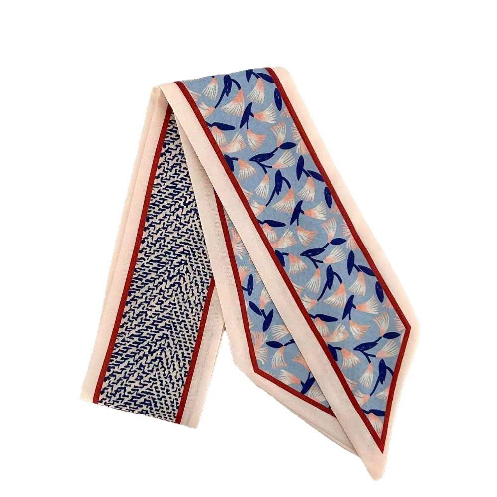 Luxury Neck Strap Long Hair Band Fashion Silk Scarves