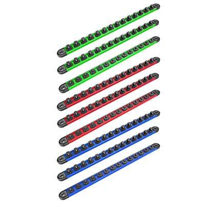Magnetic Socket Holder Rails With Adjustable Clip For 1/4 3/8 1/2 Inch Sockets Organizer Tool Wall Storage Easy Access