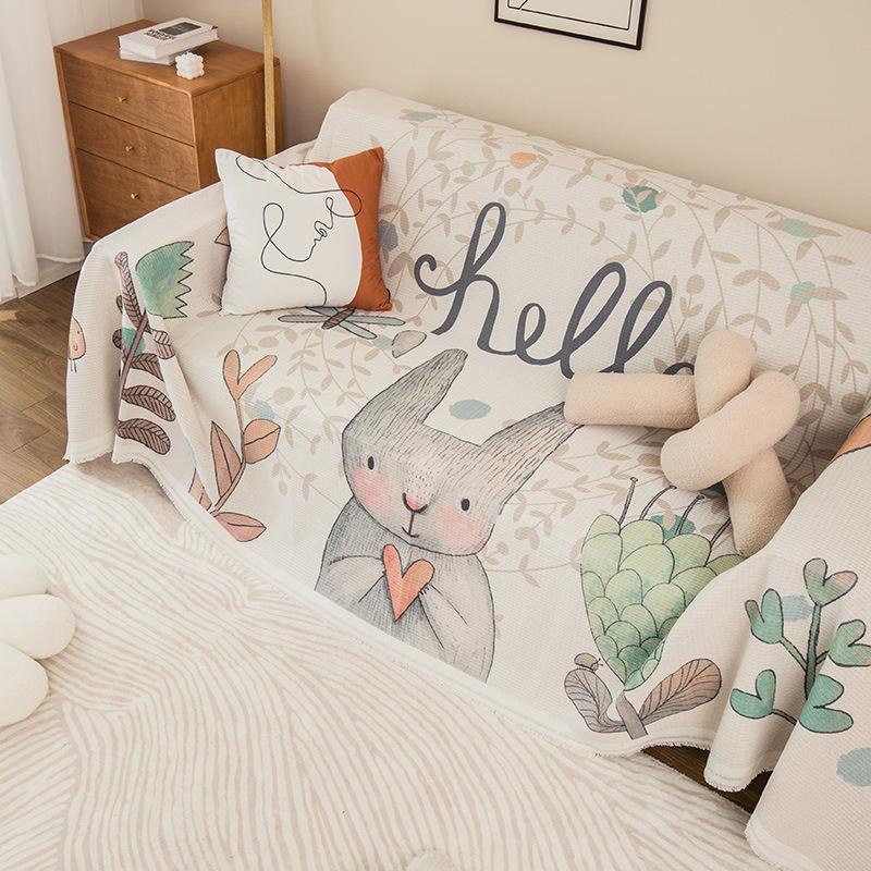 INS Style Sofa Towel Full Cover Cloth Simple Sofa Cushion Blanket All-Inclusive Universal Cover Towel Four Seasons Universal Sofa Cover Cover