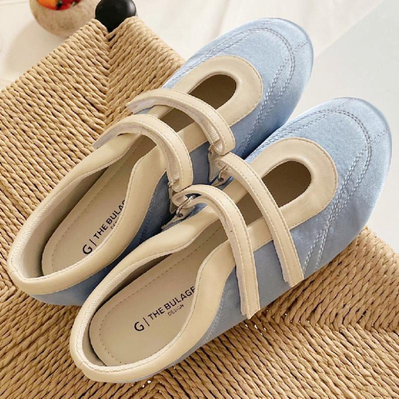 Fashion Satin Narrow Band Flat Sandal Women Round Toe Buckle Non Slip Ballet Flats Women Summer Fashion Simple Comfortable Designer Shoe