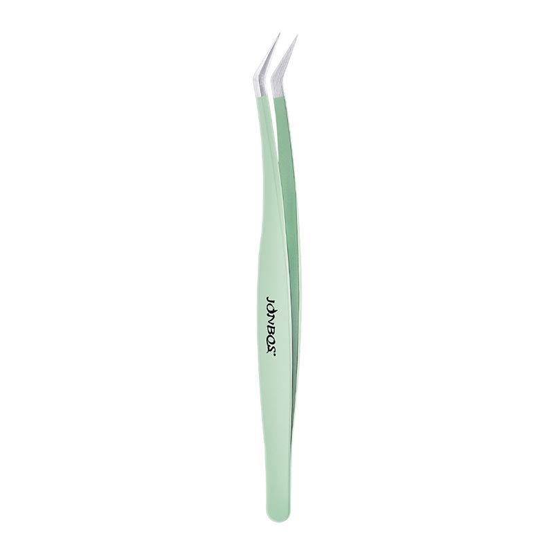 Jiaobosi Gold Feather False Eyelash Tweezers - Beginner Makeup Tool for Eyelash Grafting and Expert Application