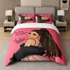 Set Biancheria da Letto 3 Pezzi, Ariana Grande 1 Copripiumino e 2 Federe, Biancheria da Letto Stampata per Camera degli Ospiti