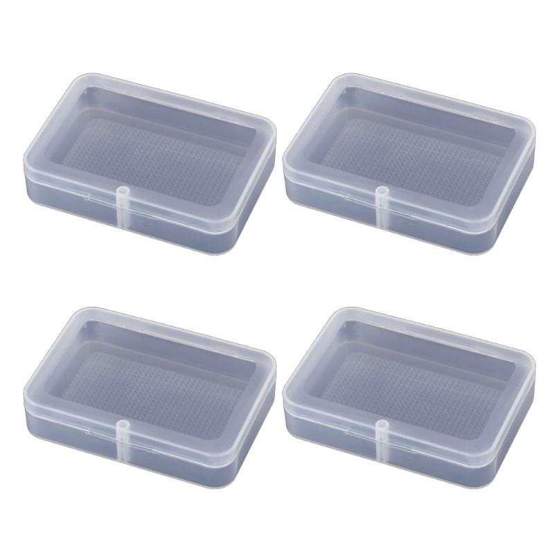 4Pcs Clear Plastic Playing Card Boxes Snap Closed Poker Gaming Playing Card Deck Cases Holders Plastic Storage Box 1
