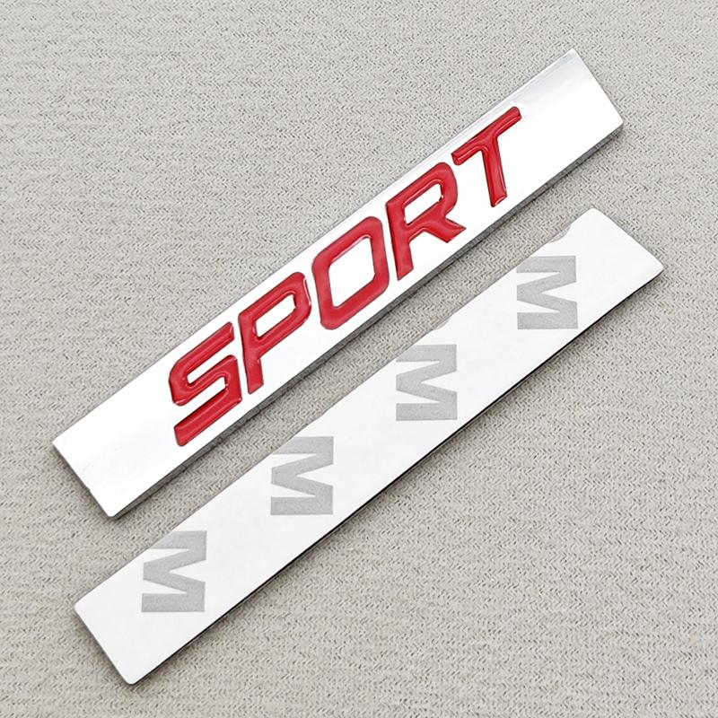 3D Metal Car Sticker Sport Logo Square Bar Rear Trunk Badge Emblem For VW New Jetta Bora Lavida Honda Auto Refitting Accessories
