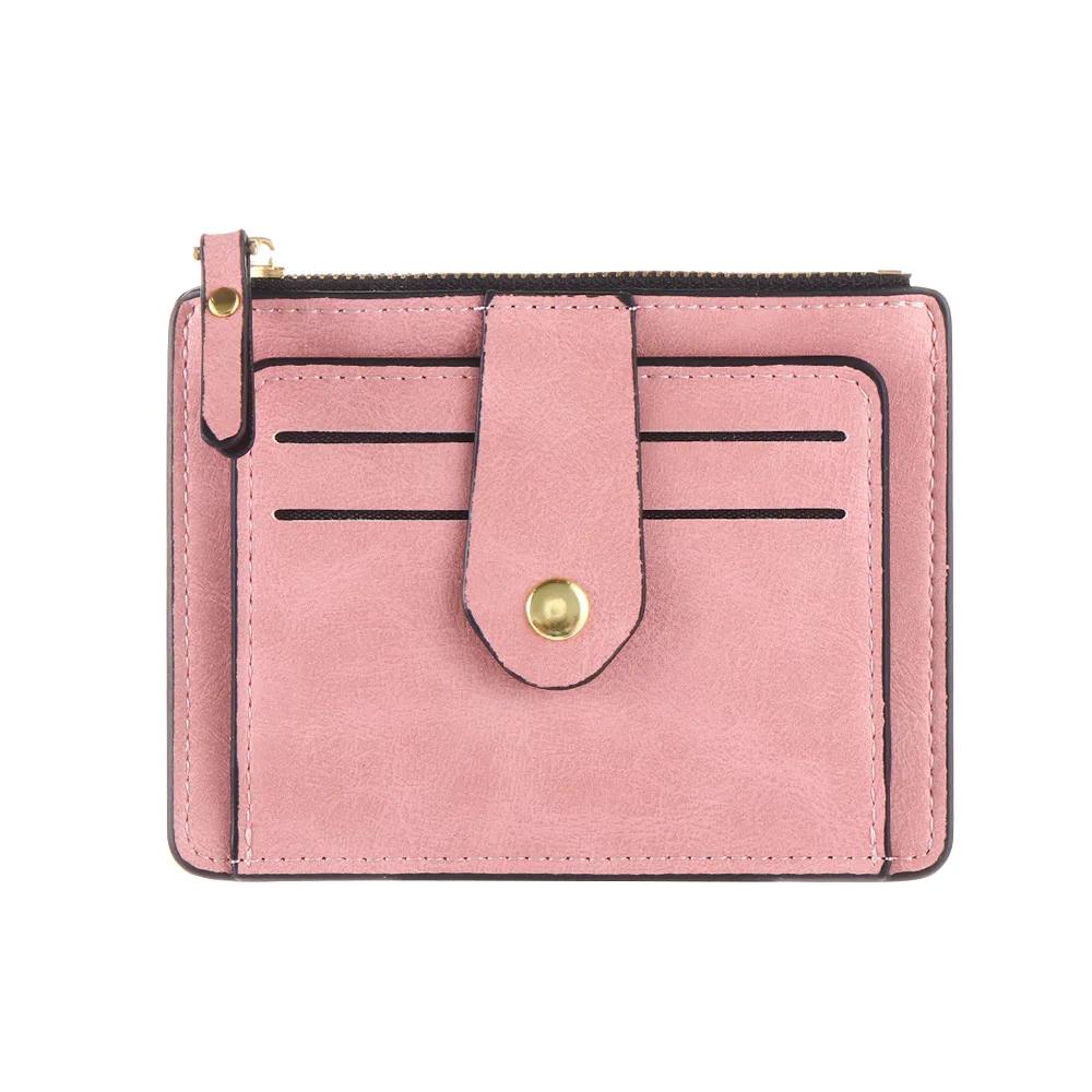 Men's PU Leather ID Credit Card Holder Wallet Coin Purse Fashion Women Business Slim Money Pocket Case Multi-card Card Holder