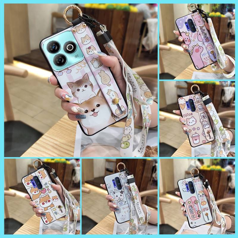 Waterproof Wristband Phone Case For ZTE Blade A75 4G/Z2359 Anti-dust Kickstand Durable Dirt-resistant Phone Holder Cute