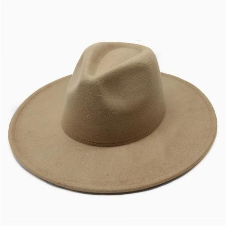 Cappello a tesa larga con visiera piatta da coppia uomo e donna autunno e inverno cappello a cilindro di lana cappello da jazz da gentiluomo