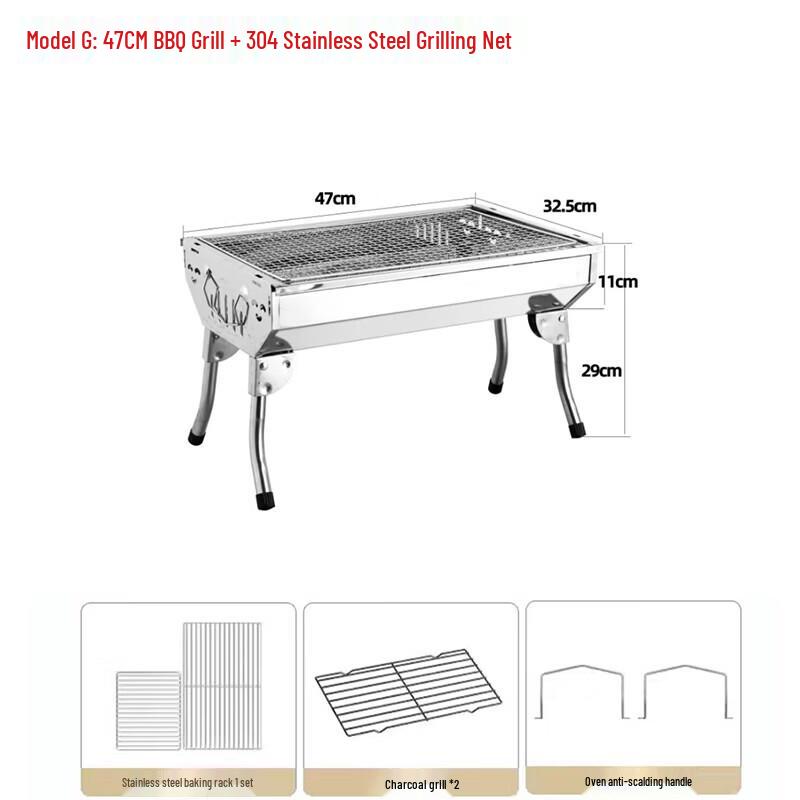 BST Portable Outdoor Charcoal BBQ Grill