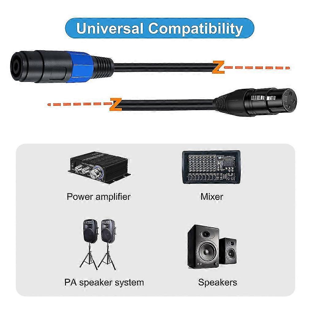 Applies toSpeakon To Xlr Female Cable Speakon Plug Female To Xlr Female Extension Cable With Twist Lock For Studio Microphone