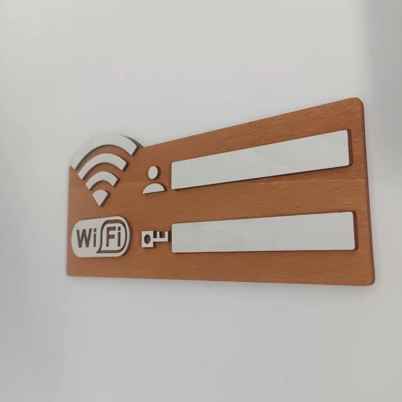 1 шт. Деревянная табличка в деревенском стиле с паролем Wi-Fi, Винтажная настенная табличка-индикатор беспроводной сети, Многофункциональный аксессуар для домашнего декора
