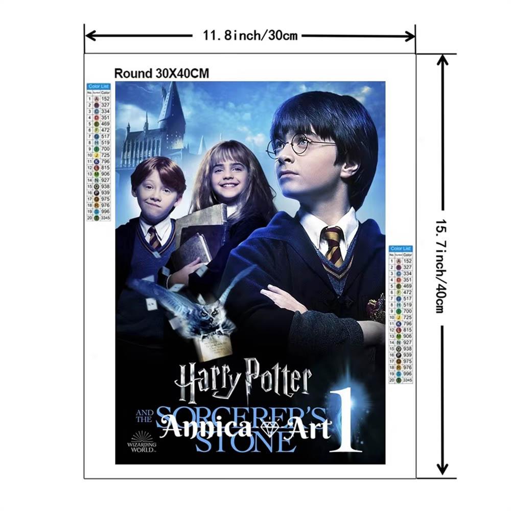 Harry Potter Cartoon Stich Bilder Set Künstliche Leinwand Hogwarts Schule Mosaik Stich 5d Diy Vollbohrer Diamantmalerei Kunst