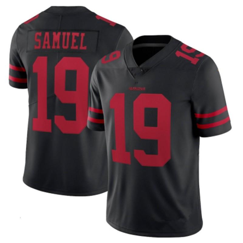 Mens NFL San Francisco 49ers 19 Deebo Samuel Authentic Style Performance Jersey - Red White Black