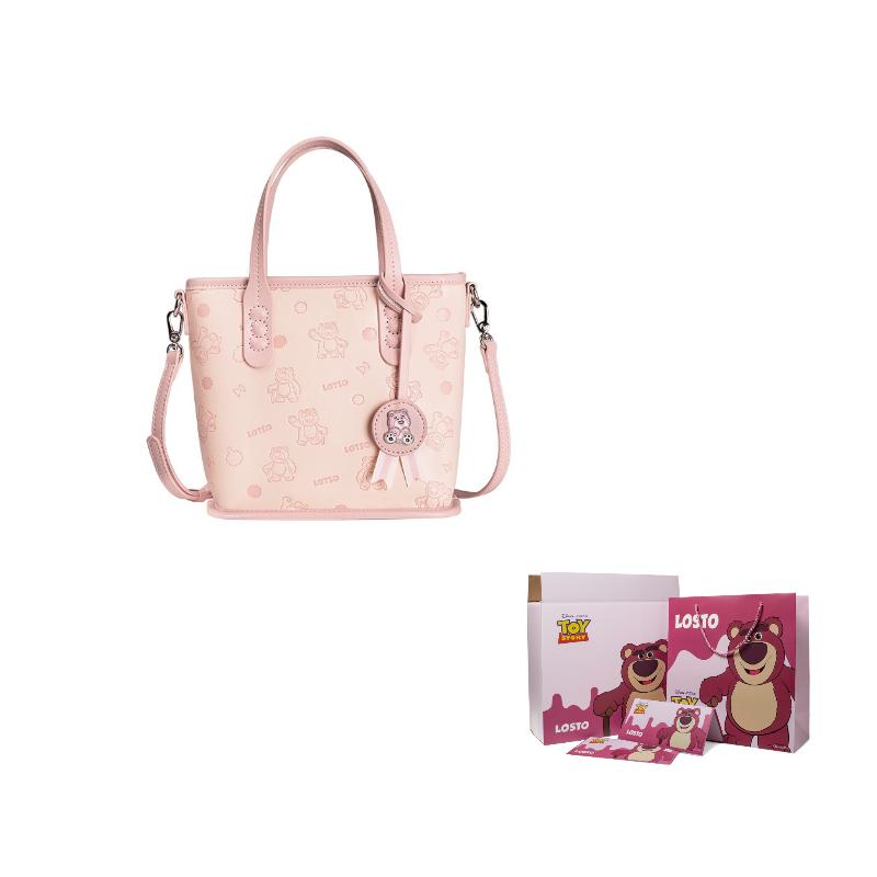 New Disney Synthetic Leather Basket Bag Handbag Women's Pink BMK-72611