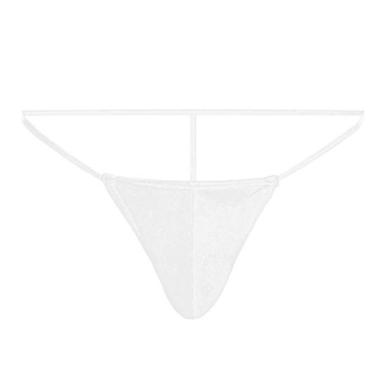Sexy Men Thong Low-rise U-Convex T-String Style Breathable Underwear Free Movement Solid