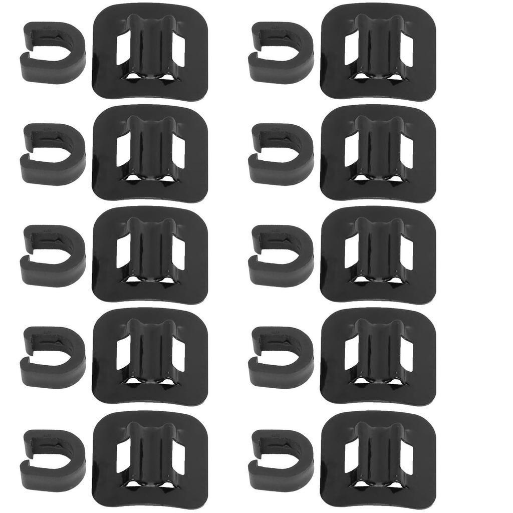 10Set Bike Cable Base Guide Bicycle Brake Cable Line Fixed Base with CClips Buckle