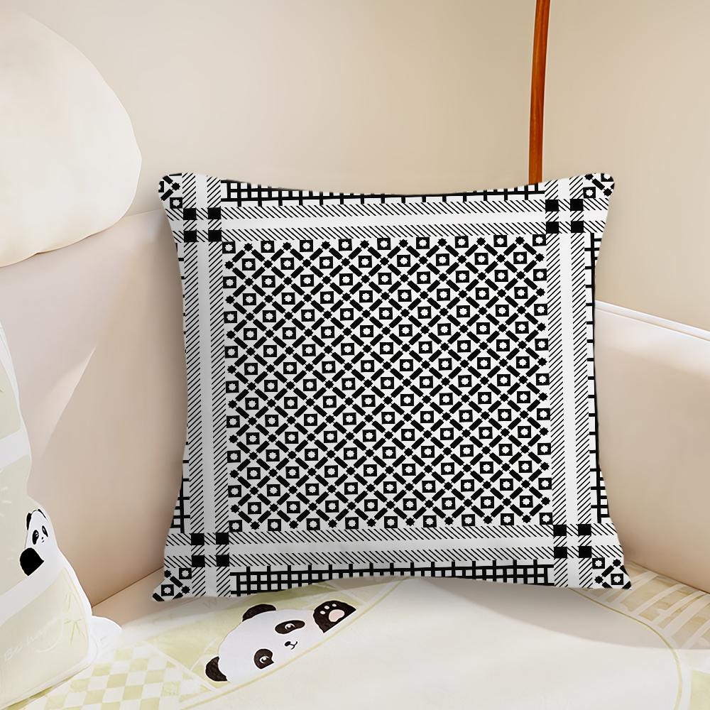 Keffiyeh Traditional Cushion Cover Pillow Case Plush Fabric Soft Double Sided Print Sofa Cushion Cover Throw Pillow Covers