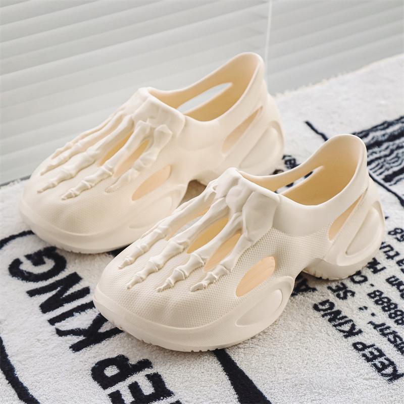 Готические панк-тапочки с черепом и когтями — фото 3