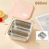 304 Stainless Steel Square Lunch Box With Lid Portable Fruit Salad Food Container Stackable Leak Proof Bento Box