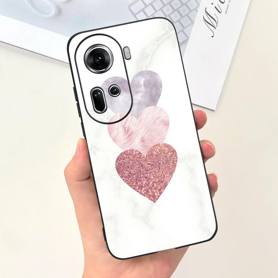 For Oppo Reno 11 5G Case CPH2599 Cute Fashion Painted Cover Soft Silicone Phone Case For Oppo Reno11 Pro Reno 11F Reno11 F Shell