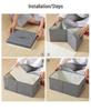 Cotton and Linen Folding Storage Box Organizer for Clothes and Toys