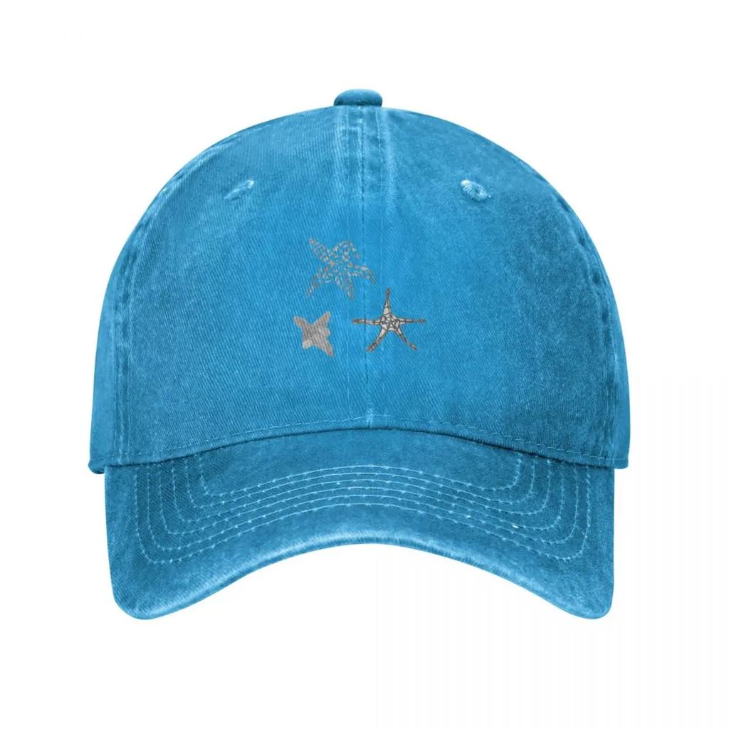 Enchanting Starfish Gray Palette Baseball Cap Sun Caps Sun Cap Rave GentleUnisex Hat Golf Women Unisexs