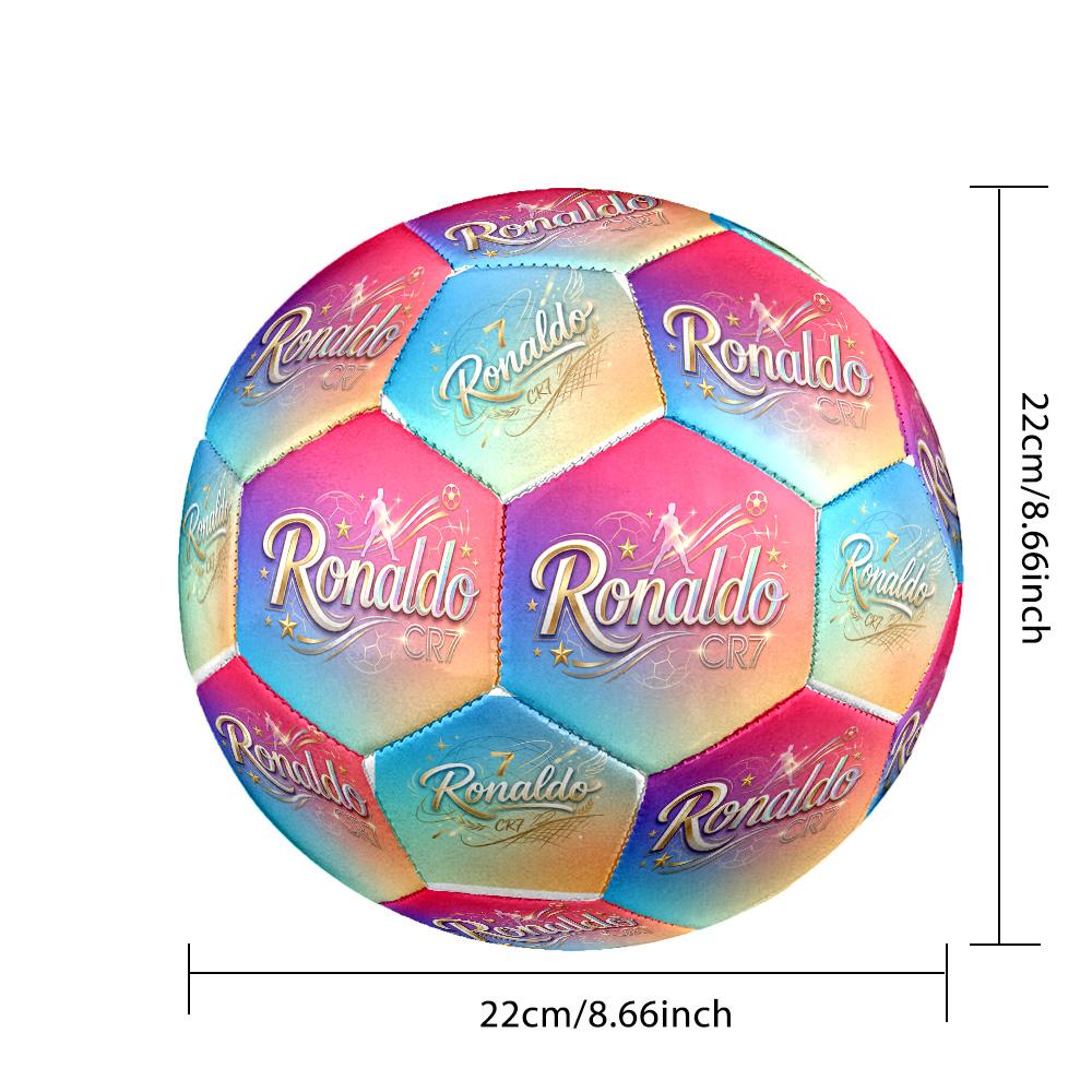 Ronaldo Cr7 Leggenda del Calcio Taglia 5 Pallone da Calcio Cucito a Macchina Universale per Interni/Esterni regalo perfetto per gli appassionati di sport