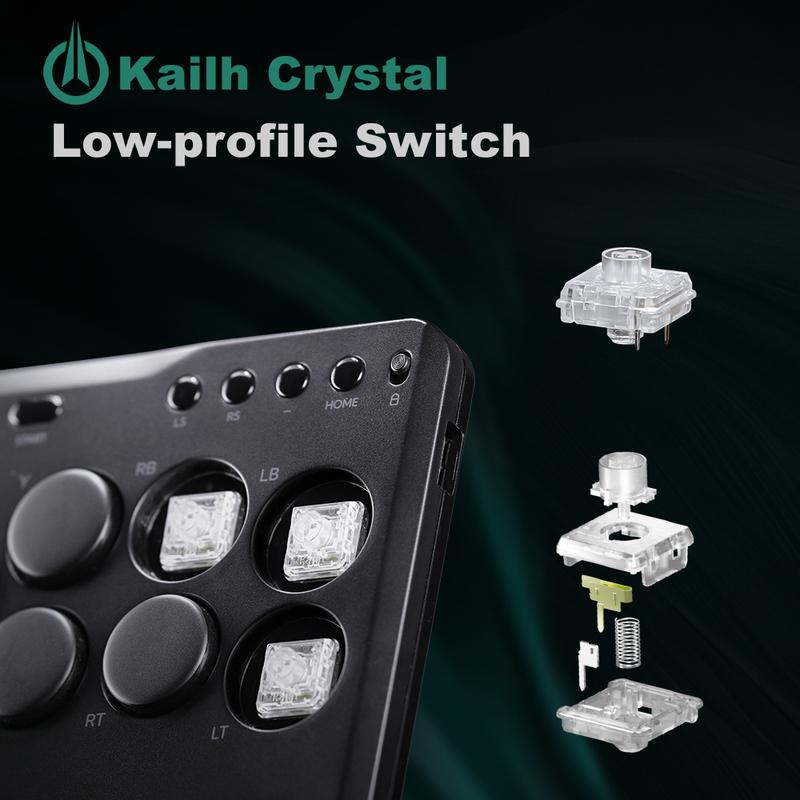 Haute42 Mini Stickless Controller Hitbox Leverless Arcade Controller For PC/PS4/PS5/Switch Fighting Game Hitbox Fightstick