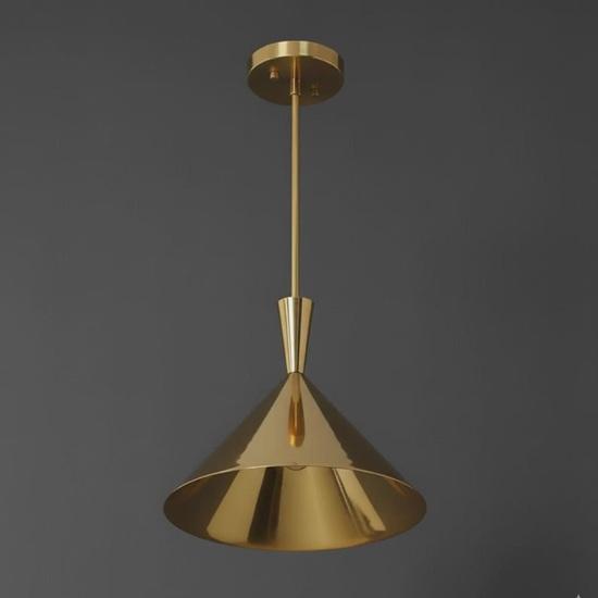 Mid Century Modern Raw Brass Pendant Light Solid Brass Ceiling Fixture Entryways, Hallways, Bedrooms, Office, Home Decor Gift