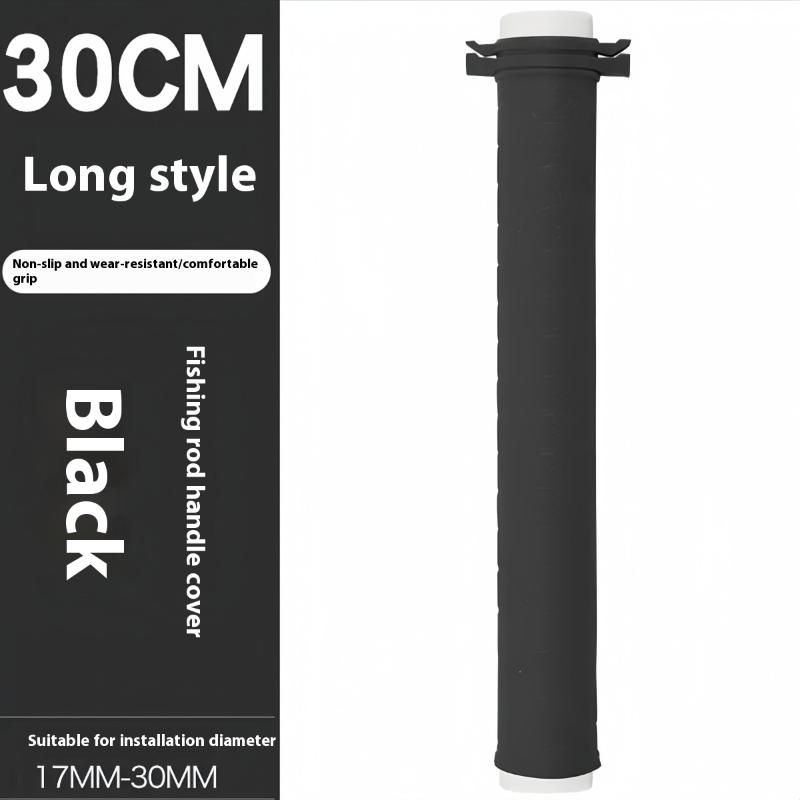 .Fishing Rod Cover Anti-Slip Soft Grip Universal Fishing Rod Sleeve Shock Absorption Elastic Rod Handle Protector Fishing Gear