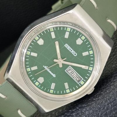 AUTOMATYCZNY VINTAGE JAPONIA 6309A MĘSKI ZIELONA TARCZA ZEGarek a701304-5