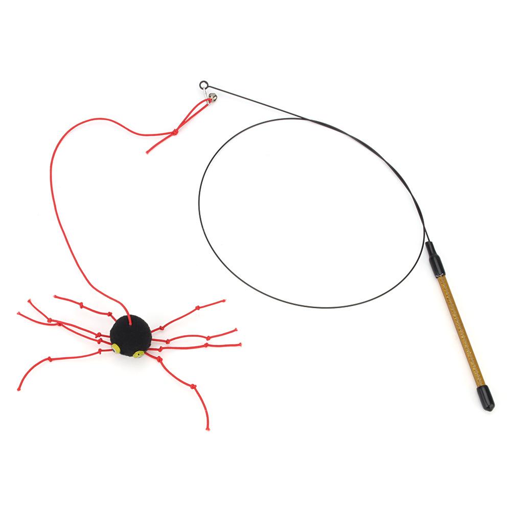 6pcs Simulation Long Legs Spider Cat Toys Replacement Head Of Cat Teaser Stick Fun Pet Toy