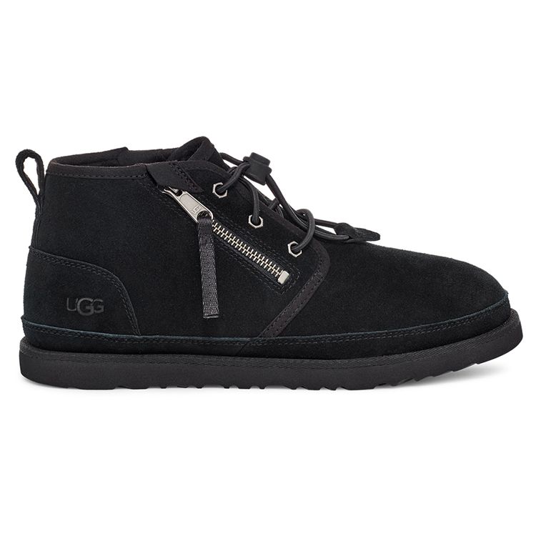 UGG Neumel Warm Double Zipper Ankle Snow Boots Men boots Black 1118710-BLK