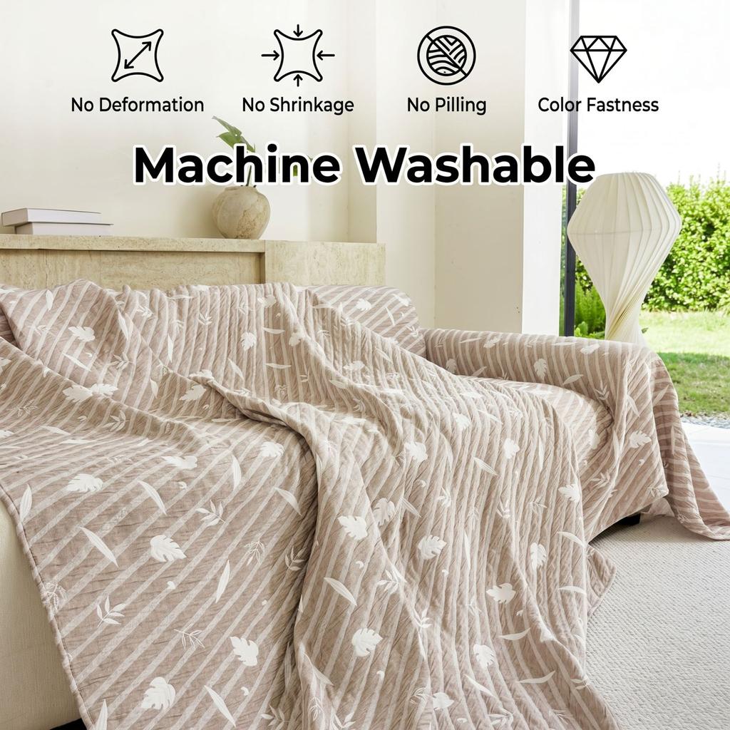 Extra Large Wide Three Layer Air Fiber Blanket Sofa Cover Universal For All Seasons Machine Washable Sofa Slipcover Sofa Protector