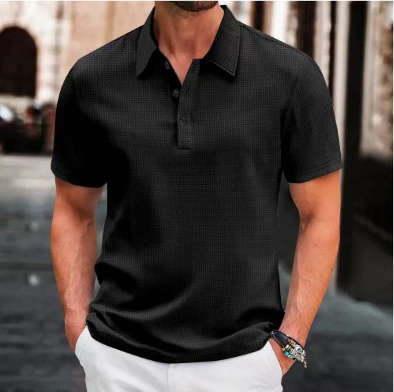 Men's Polo Shirts Short Sleeve Button Down Shirt Fashion Casual Summer Beach Shirts