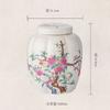 Creative Ink Landscape Pattern Ceramic Tea Caddy with Lid Sealed Moisture-proof Storage Jar Countertop Crafts Decoration Jar