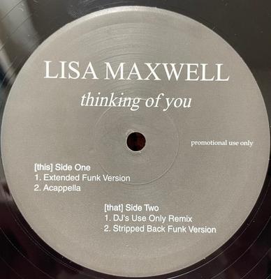 12inch Record LISA MAXWELL - Thinking Of You DUORM7777 Not On Label Japan Rap & Hip-Hop/R&B Used