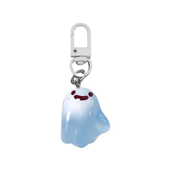 Glow in The Dark Ghost Keychain Set Small Resin Miniature Halloween Luminous Tiny Assorted Spooky Figurine