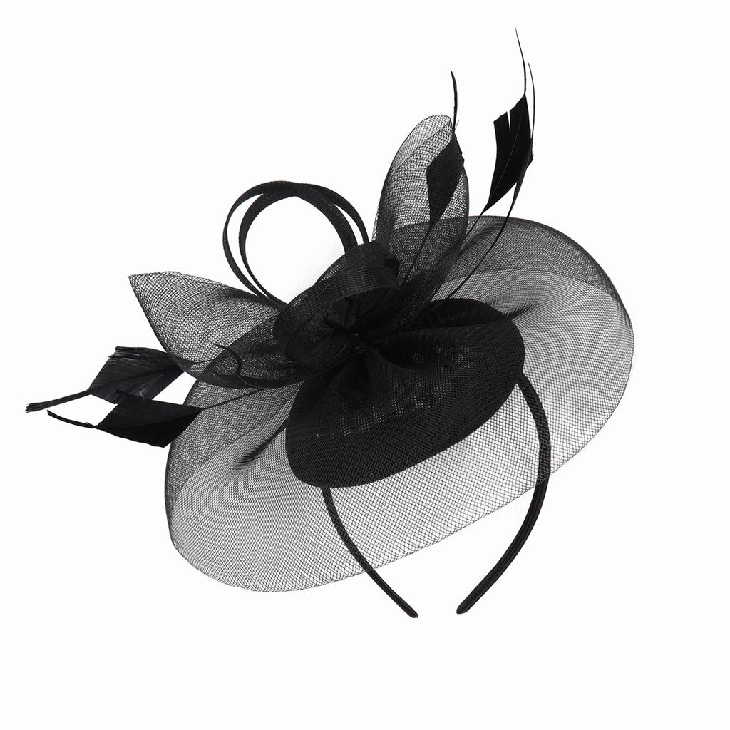Elegant Fascinator Hat Headbands Funny Girl Hat Headgear Lovely Hairpiece for Wedding Party