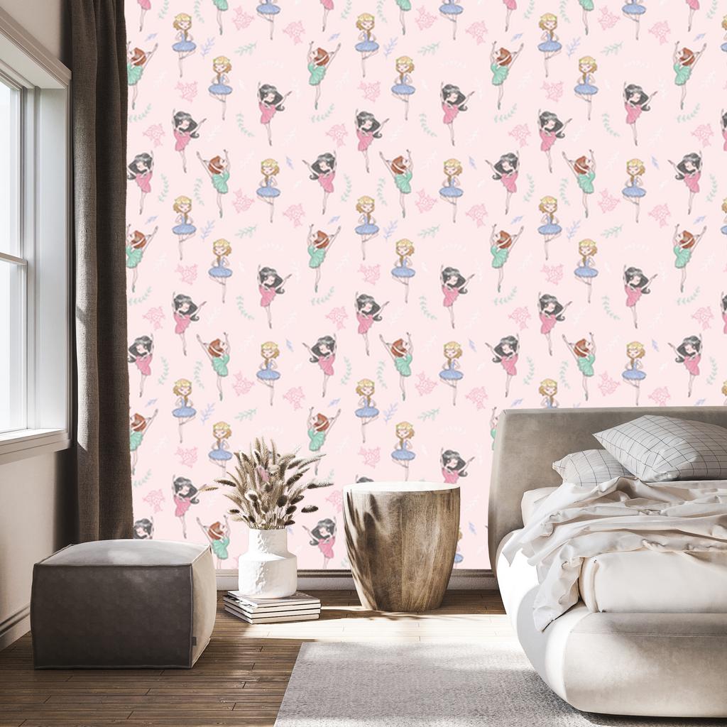 Wallpaper Flowers and Green for Living Room and Bedroom 50x1000
