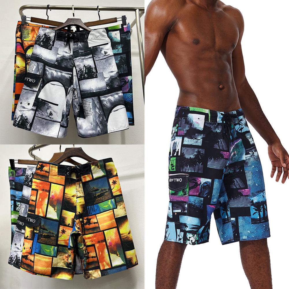 Men's 2025 Quick-Drying Camouflage Beach Shorts - Casual Surfing Five-Point Loose Fit Holiday Wear