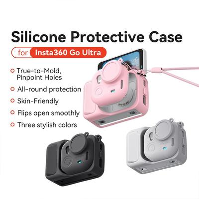 Soft Silicone Protective Case For Insta 360 GO Ultra Camera Protective Cover With Lens Protection Accessories
