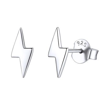 Boucle d'oreille clou éclair en argent sterling 925