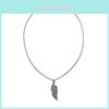 Stylish Vintage Feather Pendant Necklace For Men With Snake Chain Elegant Design