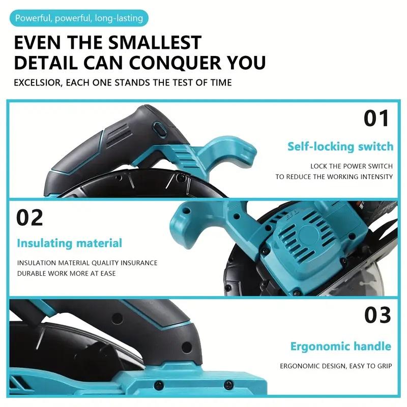 NEWONE 165 Cutting Circular Saw Brushless Tool with High Power and Fast Angle Adjustment, Suitable for Various Scenarios